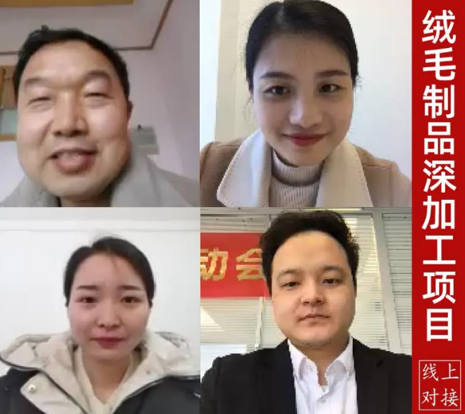 舉行絨毛制品深加工投資選址項目的線上對接會，高效推進(jìn)項目選址落地