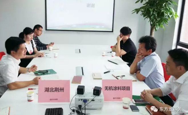舉行無機涂料全國布點投資選址項目的政府對接會，政府認可項目質量，希望推動考察進程