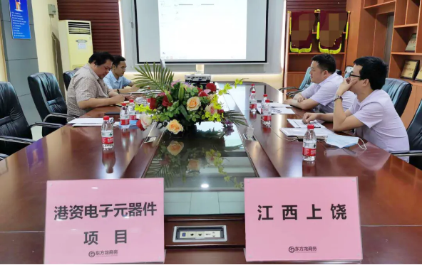 陪同政府園區赴港資電子元器件投資選址項目方對接考察，為項目合作提供全方位服務